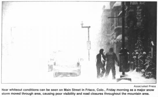 Near whiteout conditions